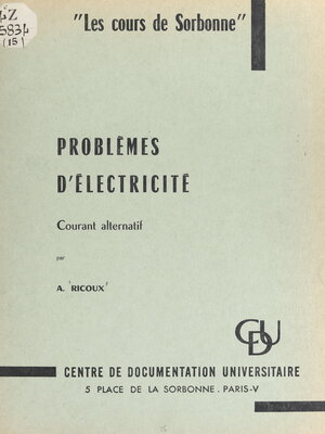 cover image of Problèmes d'électricité